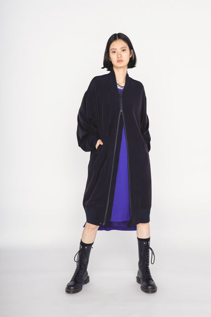 CREPE de CHINE LONG BOMBER JACKET