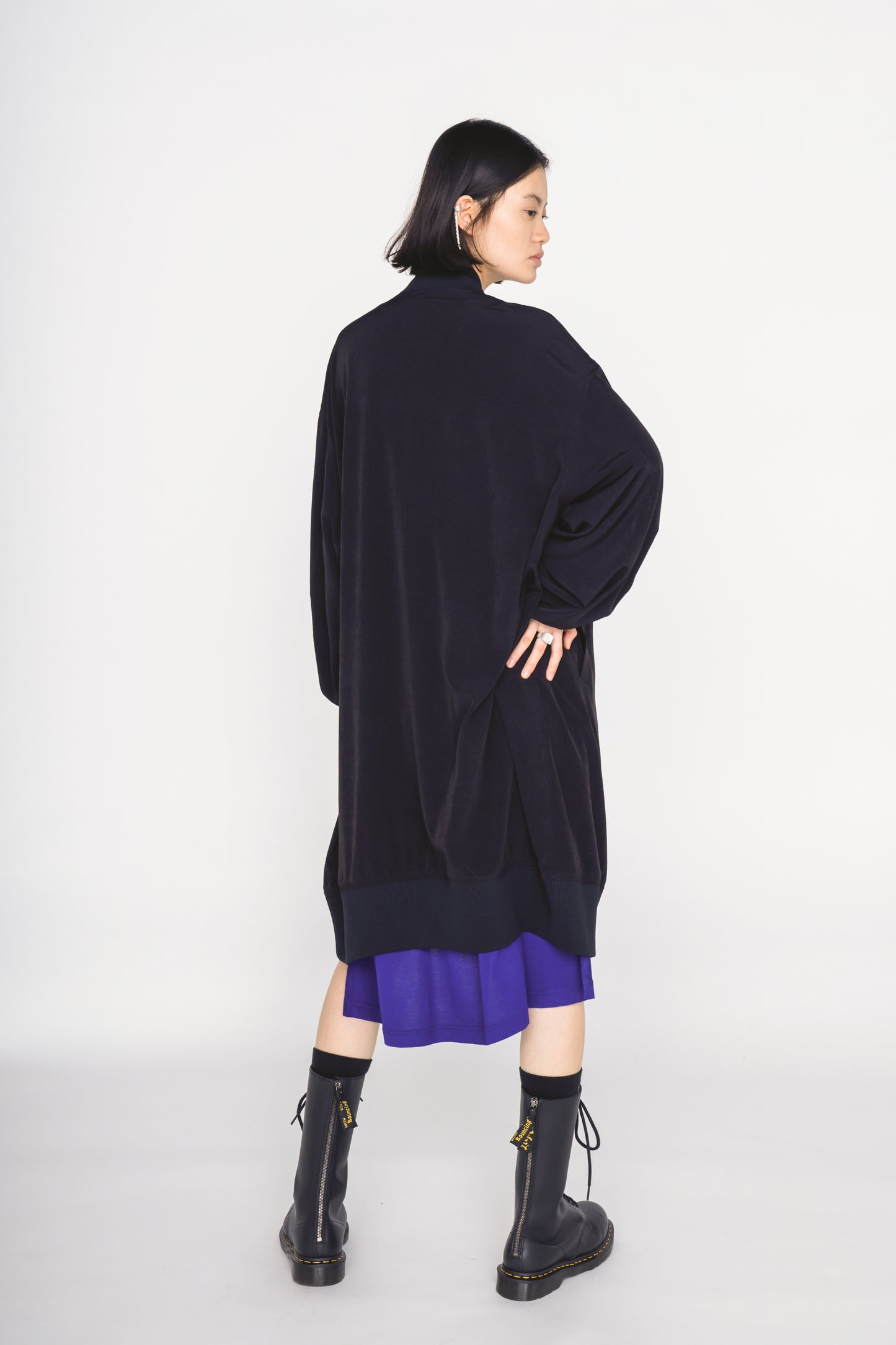 CREPE de CHINE LONG BOMBER JACKET