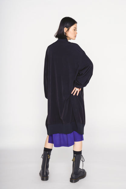 CREPE de CHINE LONG BOMBER JACKET