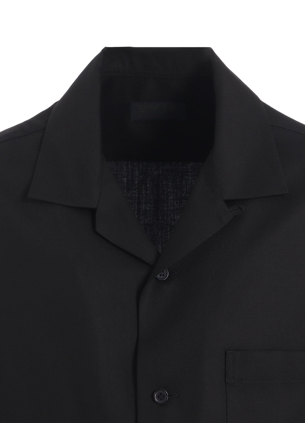 RAYON TWILL OPEN COLLAR SHIRT
