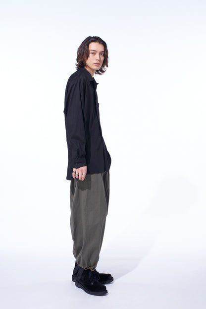 RAYON TWILL OPEN COLLAR SHIRT