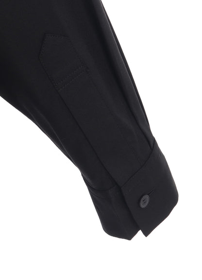 RAYON TWILL DRAPED FRONT SHIRT