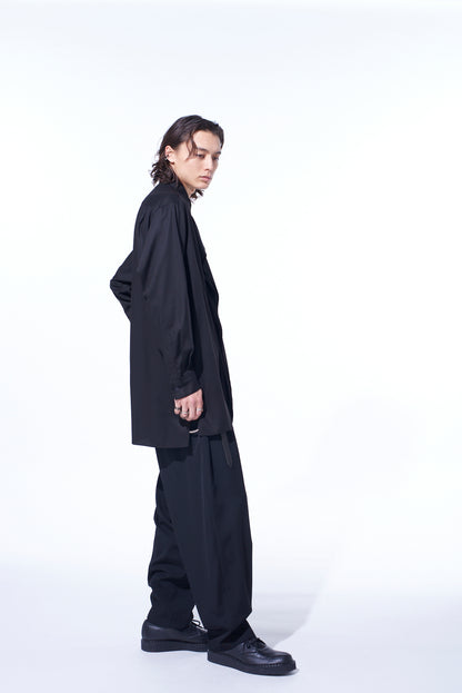 RAYON TWILL DRAPED FRONT SHIRT