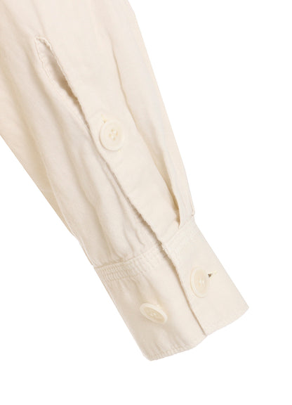 Double Gauze Band Collar Stole Shirt