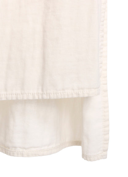 Double Gauze Band Collar Stole Shirt