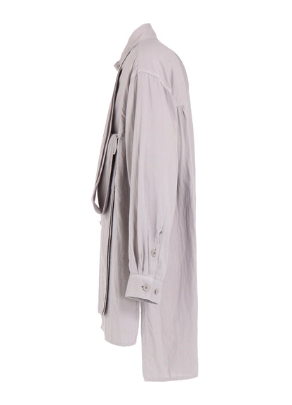Double Gauze Band Collar Stole Shirt