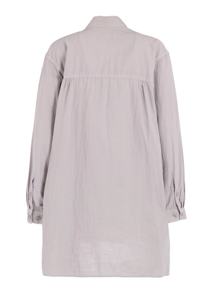 Double Gauze Band Collar Stole Shirt