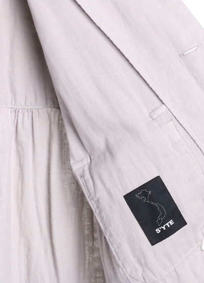 Double Gauze Band Collar Stole Shirt