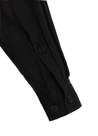 Double Gauze Band Collar Stole Shirt