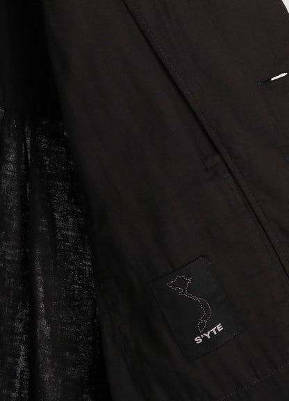 Double Gauze Band Collar Stole Shirt