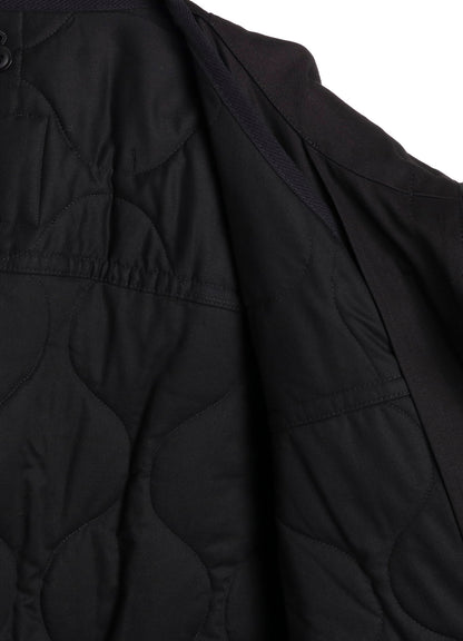 COTTON TWILL HOODED COAT WITH PADDED LINER