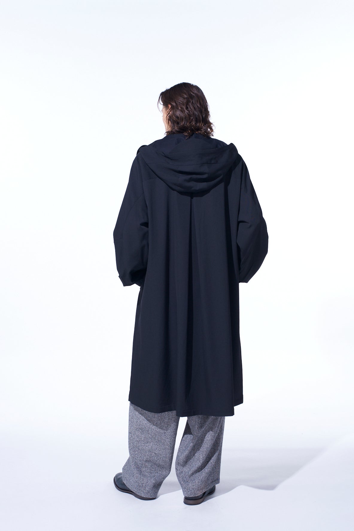 WASHER WOOL GABARDINE MILITARY COAT