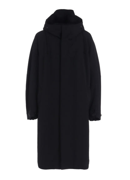 WASHER WOOL GABARDINE MILITARY COAT