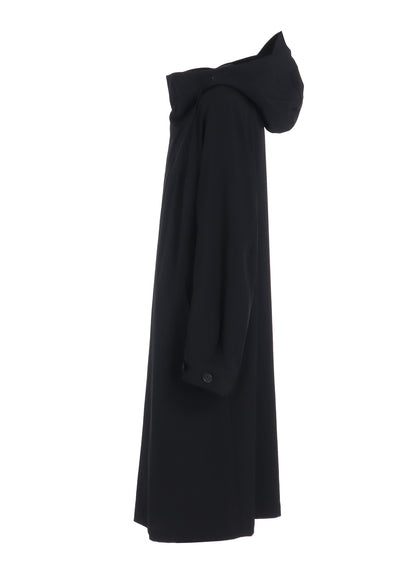 WASHER WOOL GABARDINE MILITARY COAT