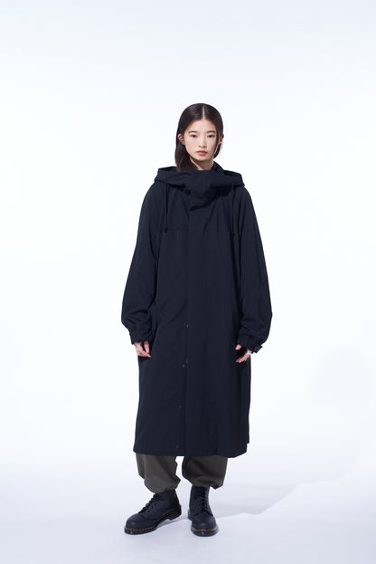 WASHER WOOL GABARDINE MILITARY COAT
