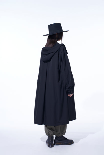 WASHER WOOL GABARDINE MILITARY COAT