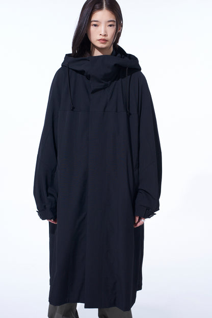 WASHER WOOL GABARDINE MILITARY COAT