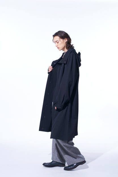 WASHER WOOL GABARDINE MILITARY COAT
