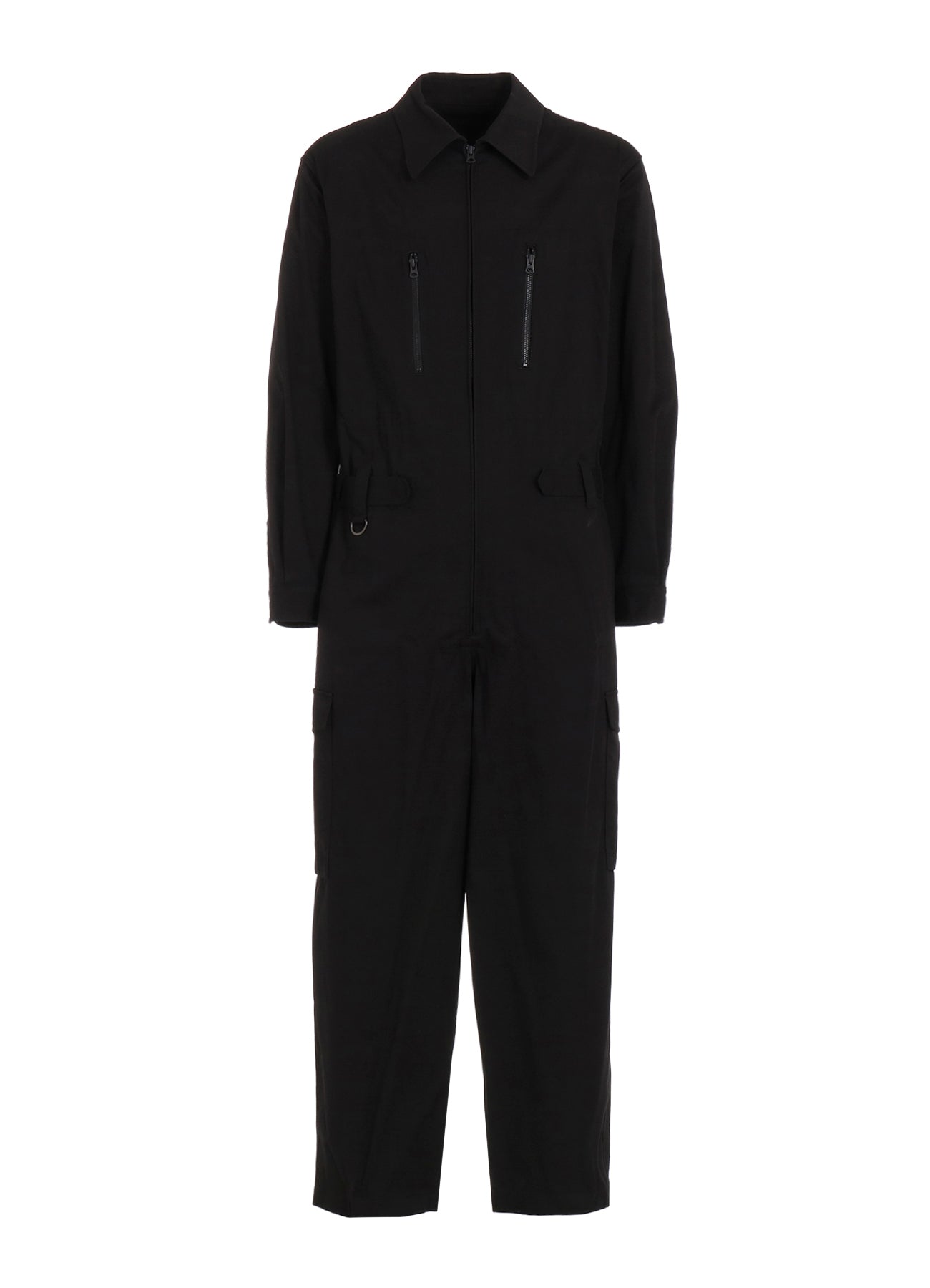 COTTON TWILL 6-POCKET ZIP-UP JUMPSUIT