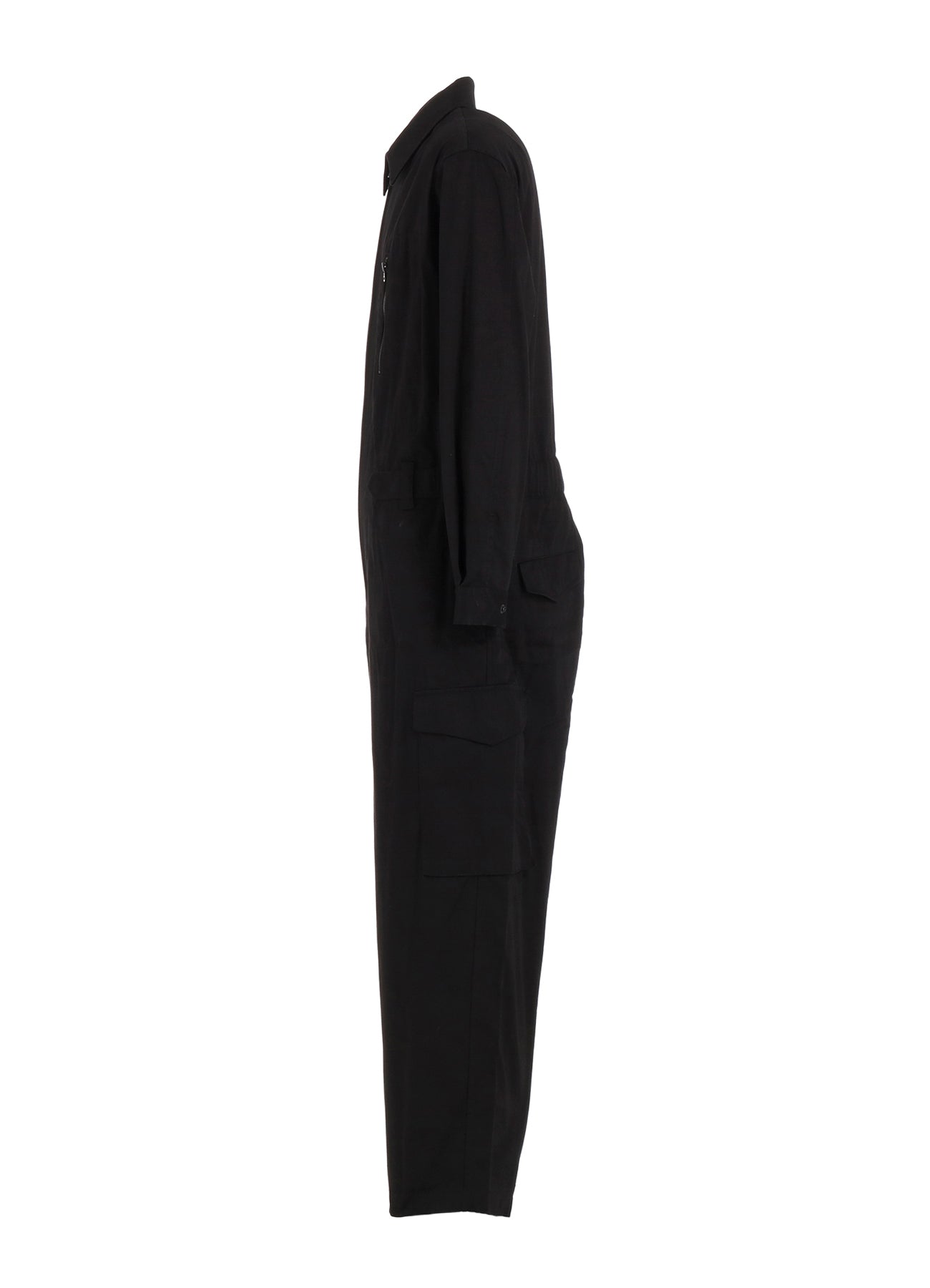 COTTON TWILL 6-POCKET ZIP-UP JUMPSUIT