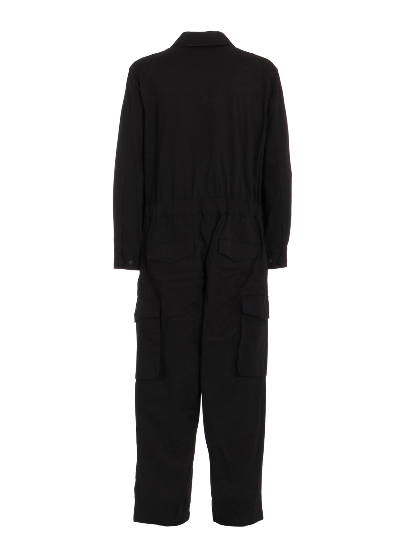COTTON TWILL 6-POCKET ZIP-UP JUMPSUIT