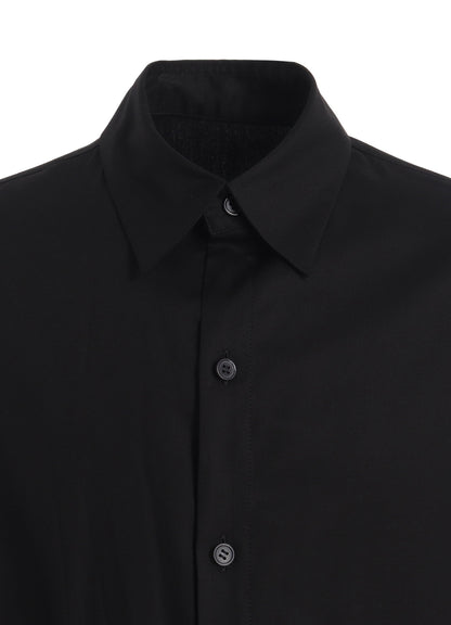 RAYON TWILL LAYERED LONG SHIRT DRESS