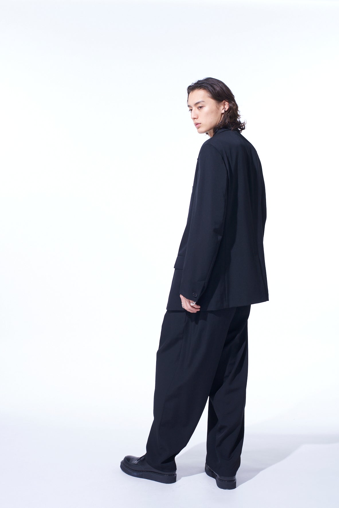 WASHER WOOL GABARDINE CHANGE POCKET TAILORED JACKET