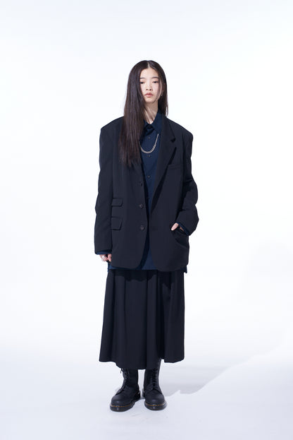 WASHER WOOL GABARDINE CHANGE POCKET TAILORED JACKET