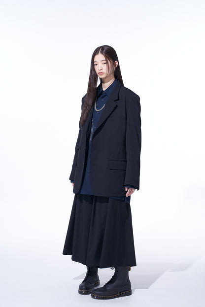 WASHER WOOL GABARDINE CHANGE POCKET TAILORED JACKET