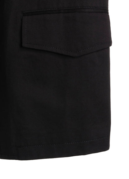 COTTON TWILL PEAKED LAPEL TAILORED JACKET