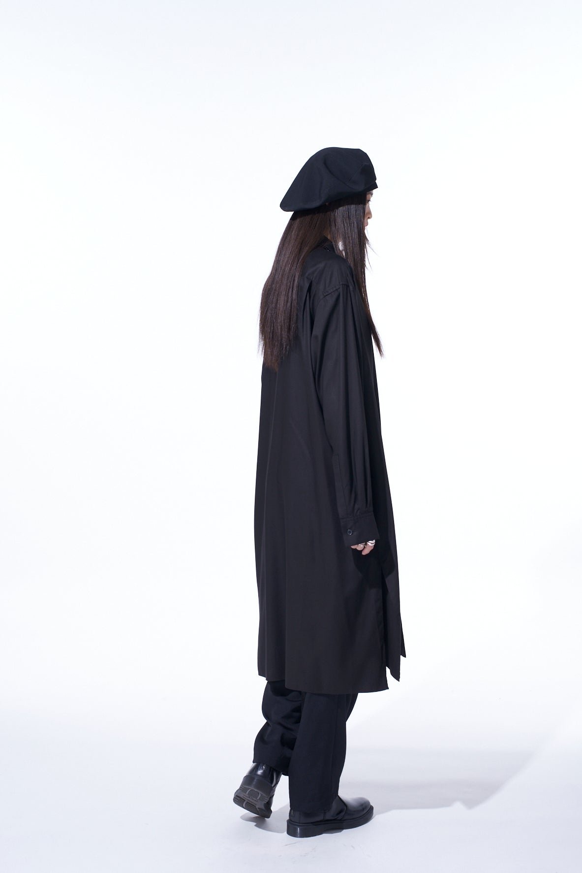 WASHER WOOL GABARDINE 2 TUCK SUSPENDER PANTS