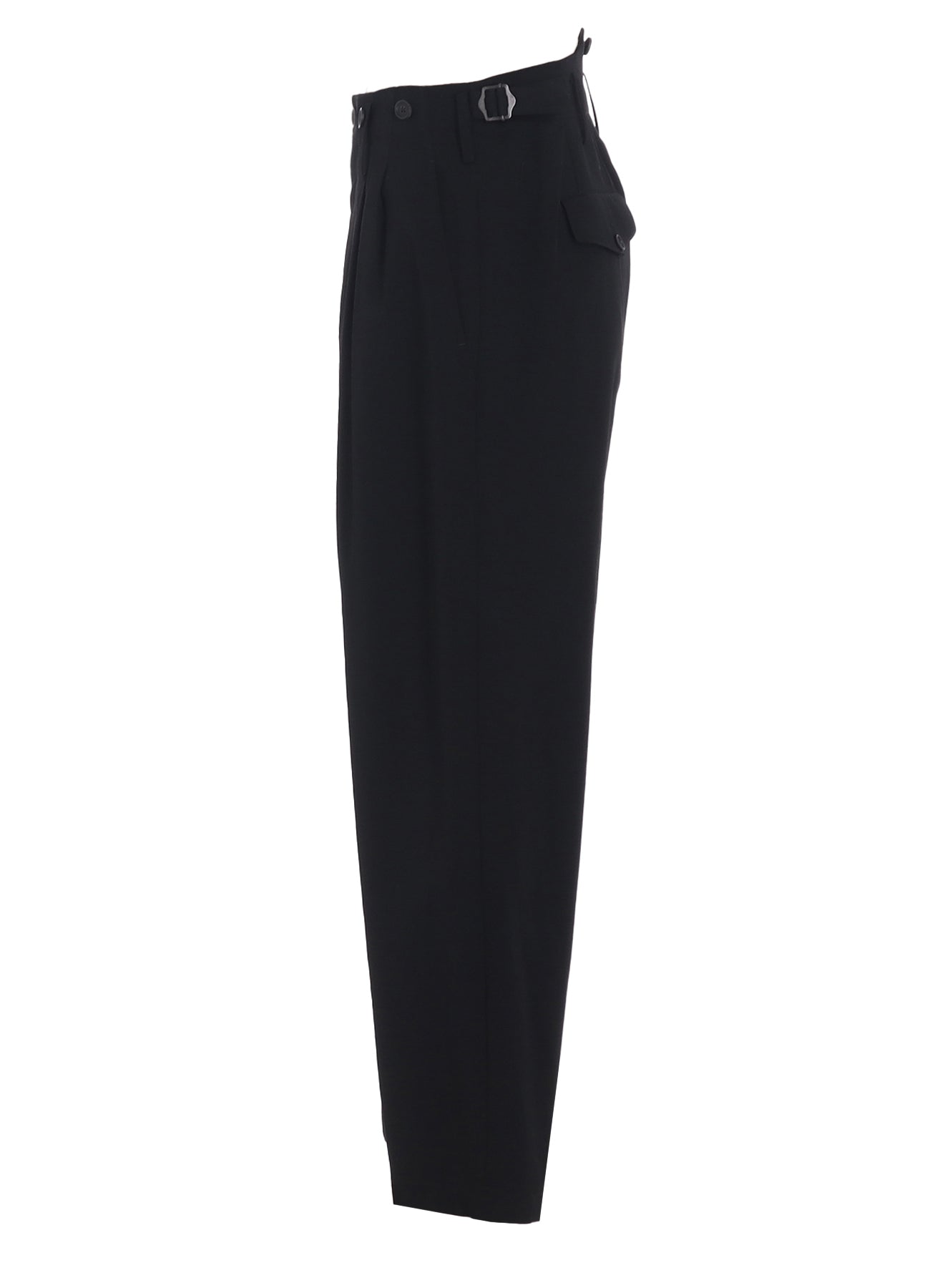 WASHER WOOL GABARDINE 2 TUCK SUSPENDER PANTS – THE SHOP YOHJI YAMAMOTO