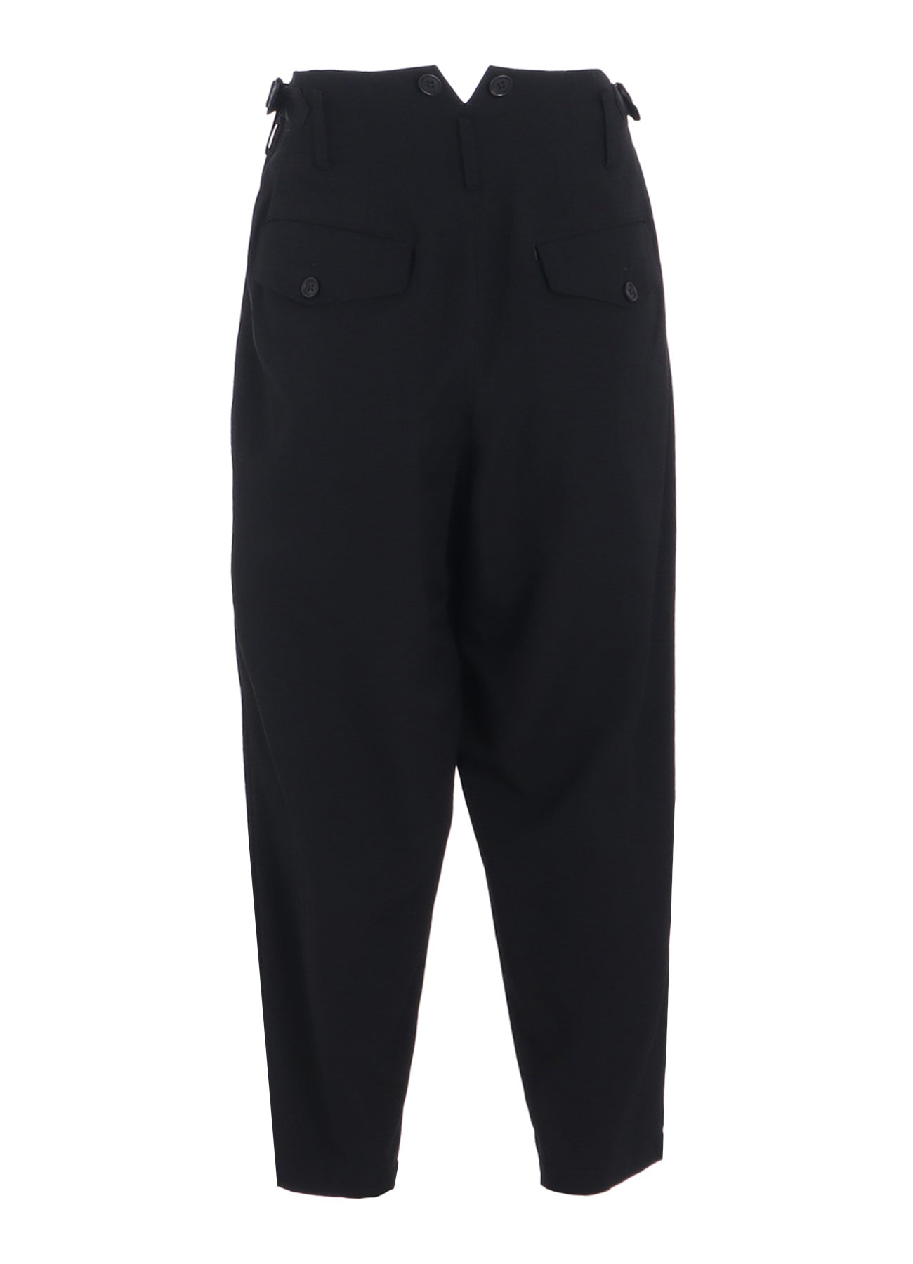 WASHER WOOL GABARDINE 2 TUCK SUSPENDER PANTS – THE SHOP YOHJI YAMAMOTO