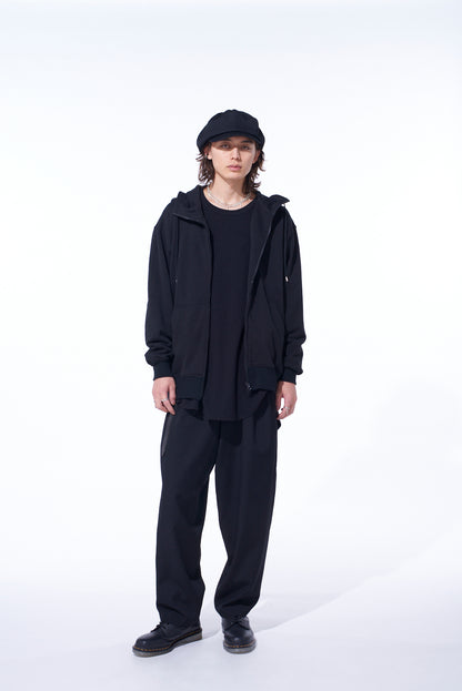 WASHER WOOL GABARDINE 2 TUCK SUSPENDER PANTS