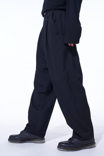 WASHER WOOL GABARDINE 2 TUCK SUSPENDER PANTS