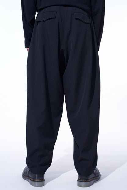 WASHER WOOL GABARDINE 2 TUCK SUSPENDER PANTS