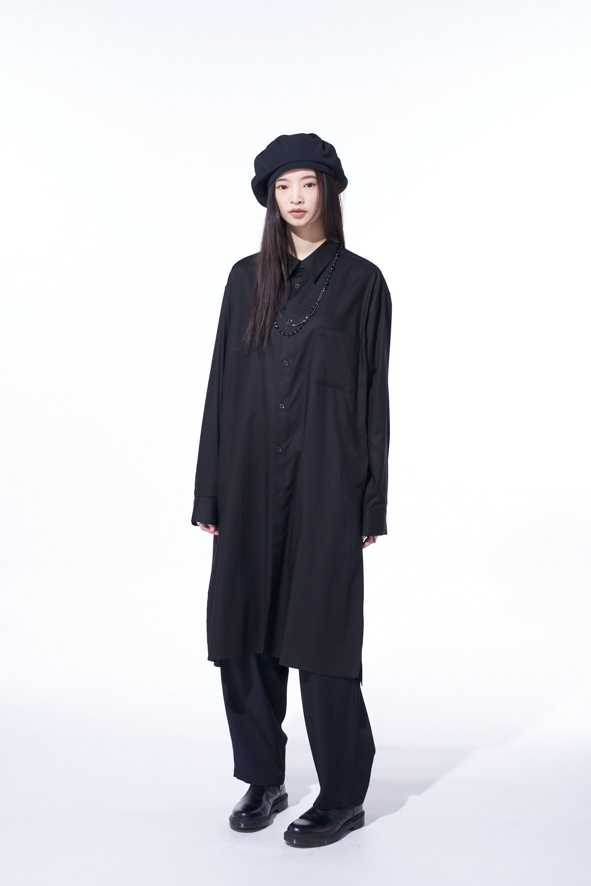 WASHER WOOL GABARDINE 2 TUCK SUSPENDER PANTS – THE SHOP YOHJI YAMAMOTO
