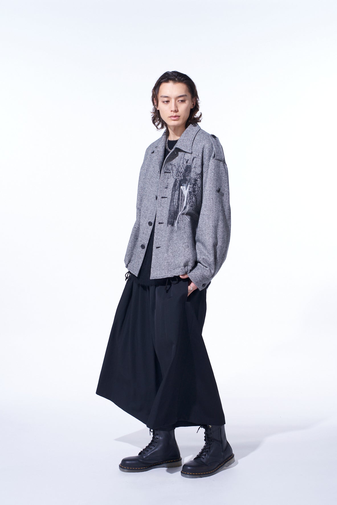 WASHER WOOL GABARDINE CULOTTE PANTS
