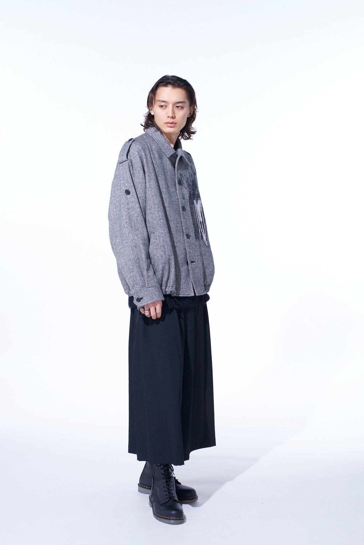 WASHER WOOL GABARDINE CULOTTE PANTS