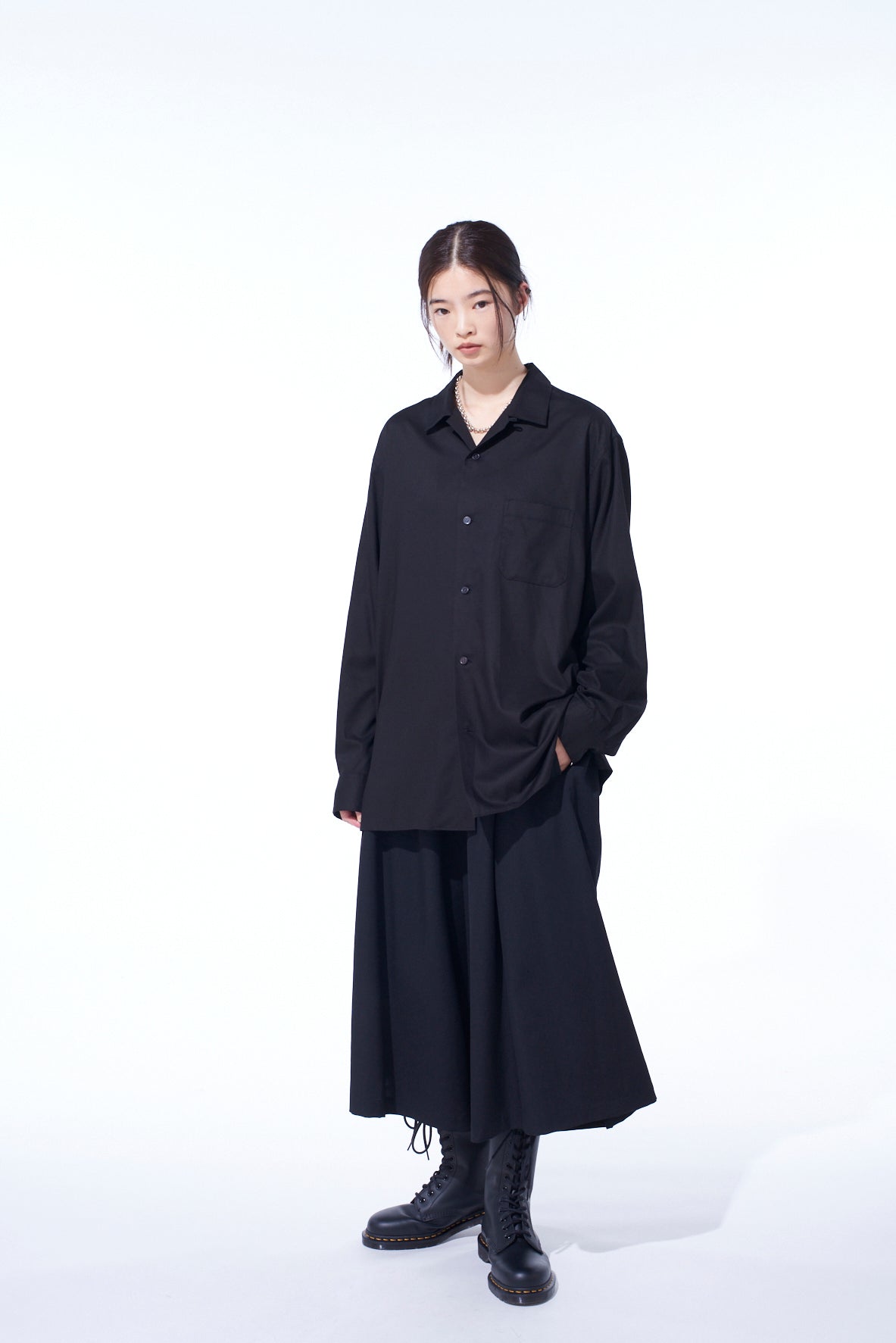 WASHER WOOL GABARDINE CULOTTE PANTS – THE SHOP YOHJI YAMAMOTO