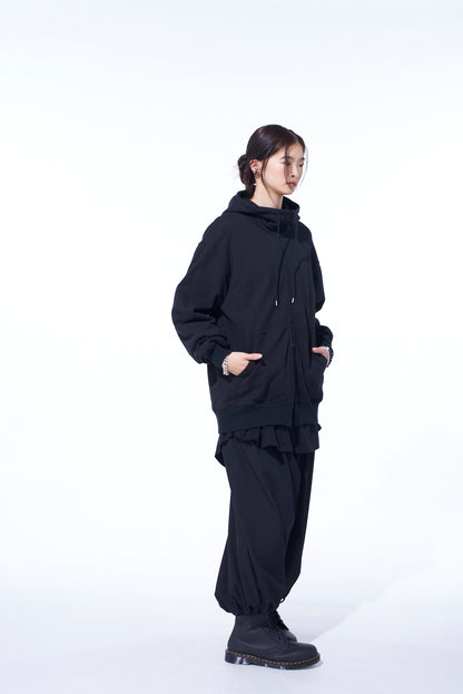 WASHER WOOL GABARDINE HAKAMA PANTS