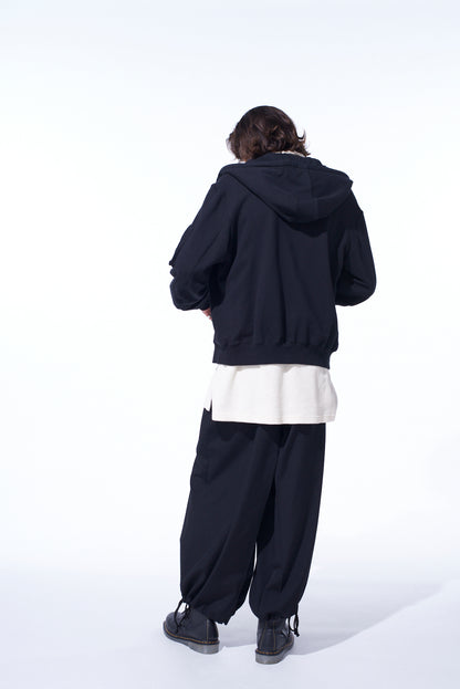 WASHER WOOL GABARDINE HAKAMA PANTS