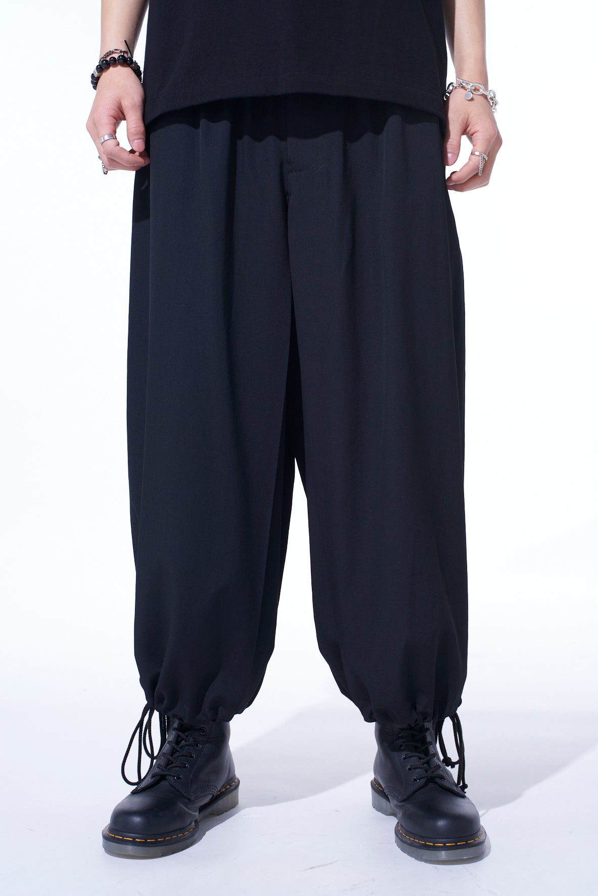 WASHER WOOL GABARDINE HAKAMA PANTS