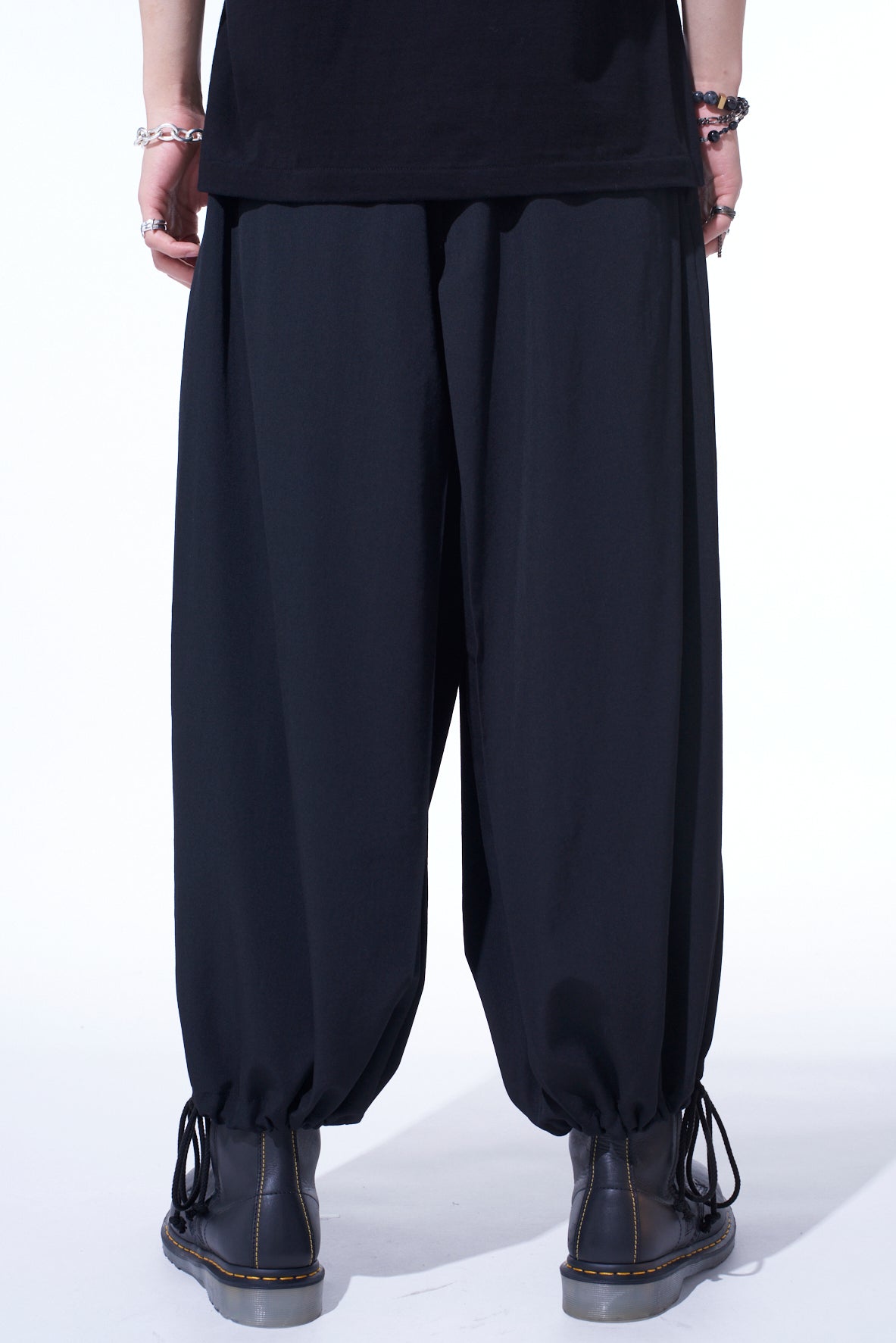 WASHER WOOL GABARDINE HAKAMA PANTS