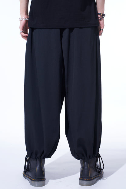 WASHER WOOL GABARDINE HAKAMA PANTS