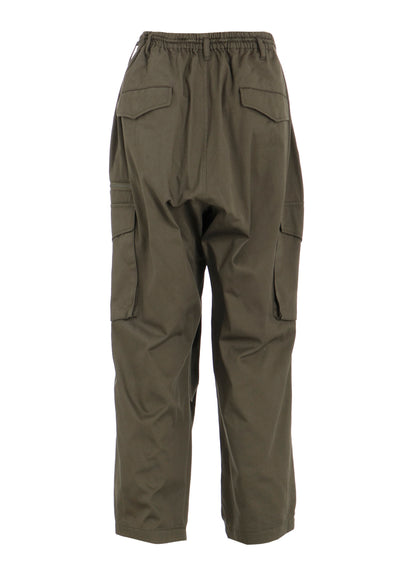 COTTON TWILL KNEE TUCK CARGO PANTS
