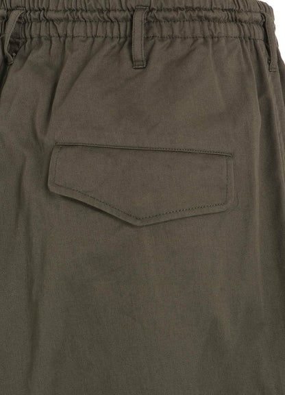 COTTON TWILL KNEE TUCK CARGO PANTS