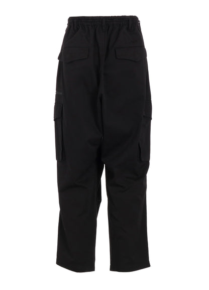 COTTON TWILL KNEE TUCK CARGO PANTS