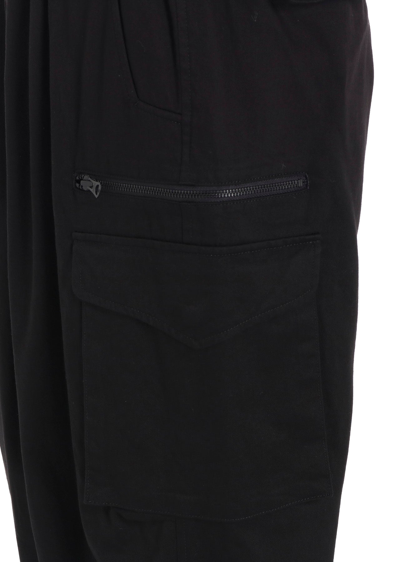 COTTON TWILL KNEE TUCK CARGO PANTS