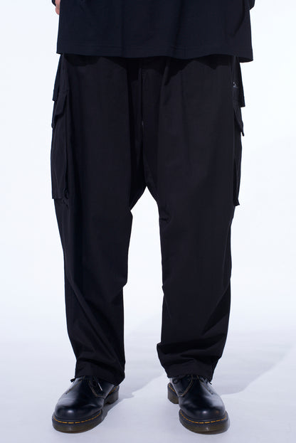 COTTON TWILL KNEE TUCK CARGO PANTS